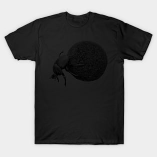 Dung Beetle Rolling Dung Ball African Wildlife T-Shirt